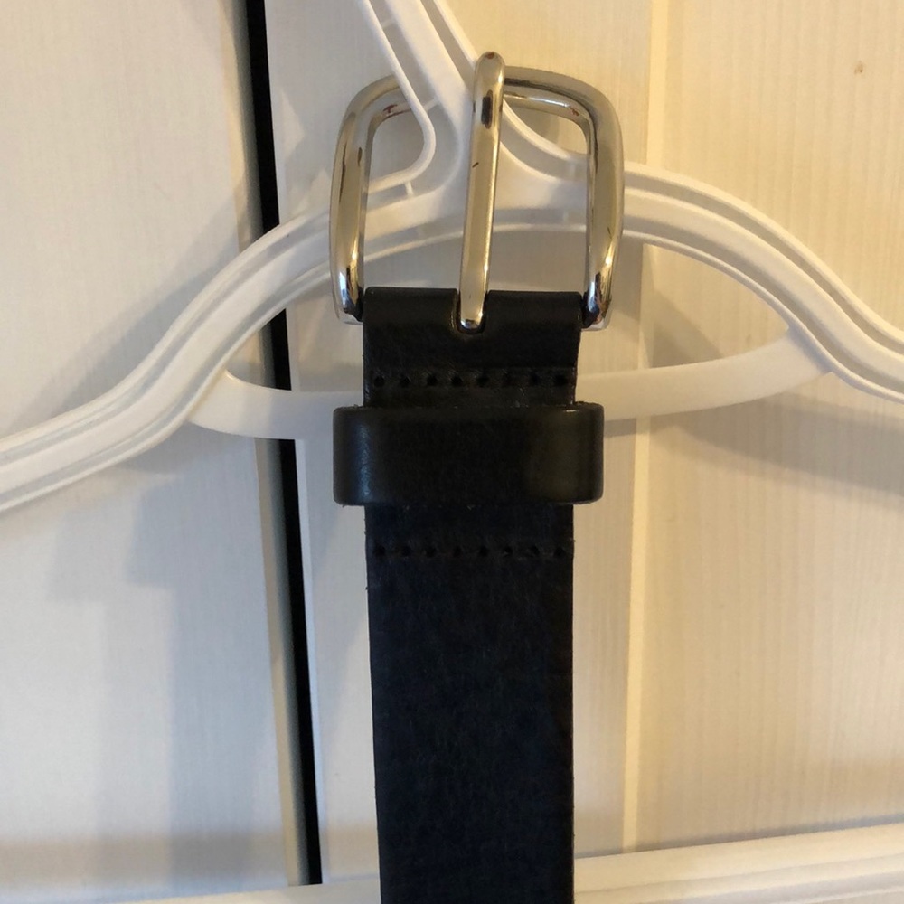 Genuine Italian leather black belt